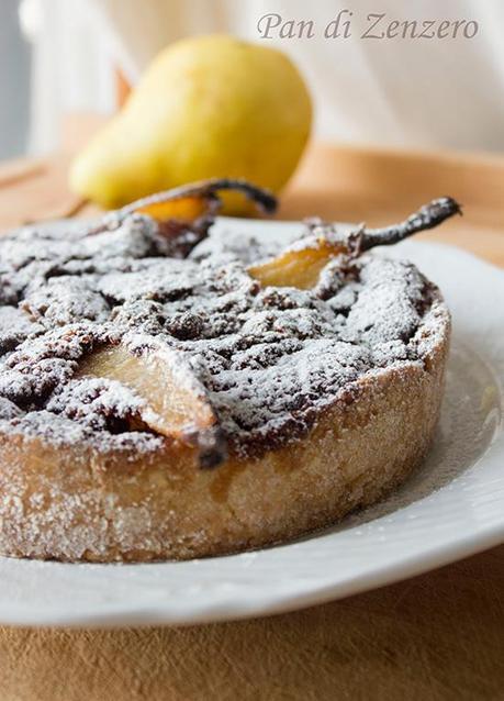 crostata cioccolato e pere vegan