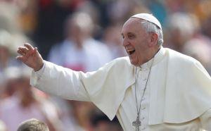 Pope arrives to lead general audience in St. Peter's Square at Vatican