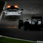 Nico Rosberg Mercedes F1 W05 Hybrid follows the saftey car