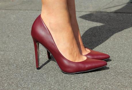 Burgundy shoes