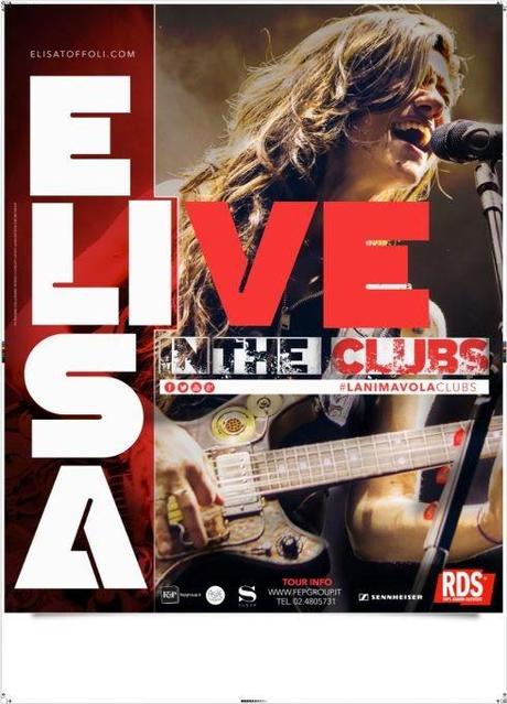 ELISA:   “L’ANIMA VOLA LIVE IN THE CLUBS”