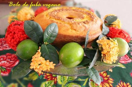 Bolo de fubà vegano Torta di mais vegan