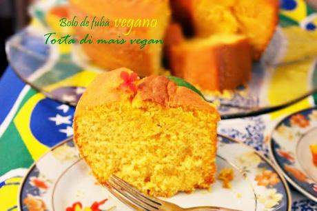 Bolo de fubà vegano Torta di mais vegan