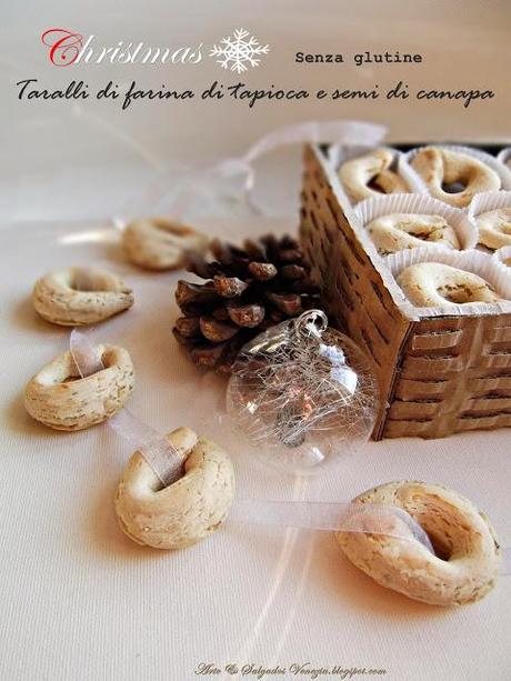 Biscoito de farinha Taralli di farina di tapioca e semi di canapa