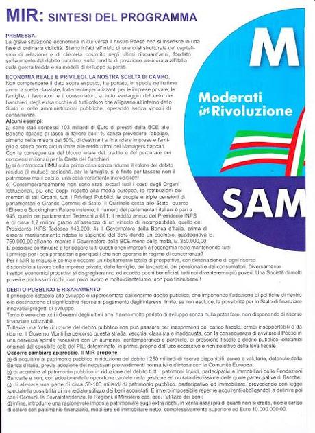 Sintesi del Programma del MIR