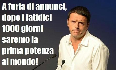 Renzi: tanto fumo e poco arrosto!