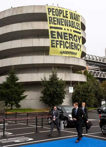 Greenpeace: messaggio di benvenuto ai ministri europei dell'energia