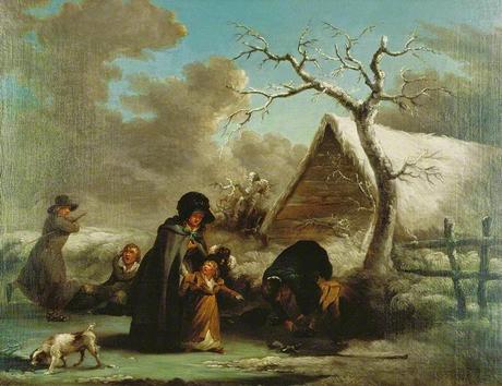 Georgian Era refinement and simplicity in George Morland's painting.