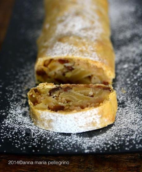 #lebuonericette e lo Strudel di mele con nocciole e vino passito