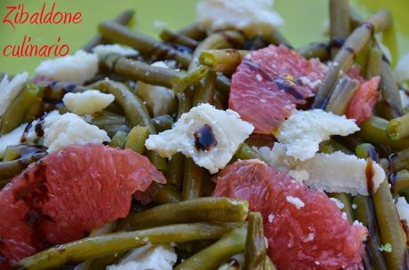 Insalata di fagiolini al pompelmo rosa