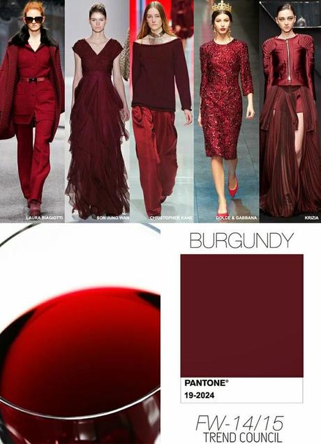 Color trend FW 2014-15: quindi sangria vuol dire bordeaux