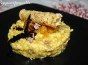 Risotto alla zucca violina salsiccia croccante parmigiano riduzione aceto balsamico.