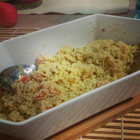 couscous speziato con peperoni arrostiti