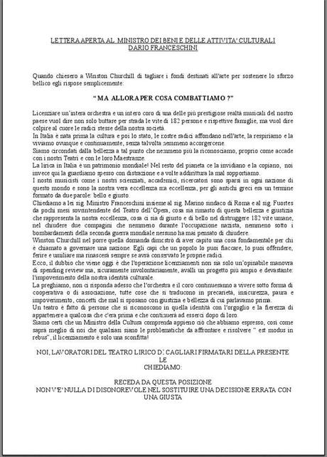 Lettera aperta al Ministro Franceschini