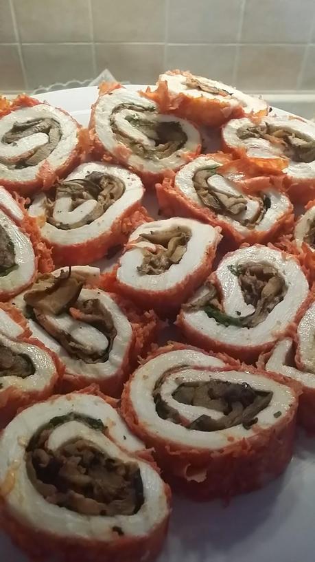 Rotolo di mozzarella piccante