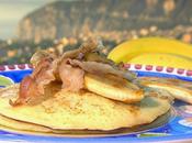 Pancake composta fichi, pancetta croccante banane.