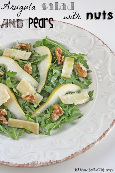 Insalata di rucola noci e pere / Arugula salad with nuts and pears