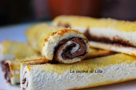 Dolci: Rotolini di pane alla Nutella