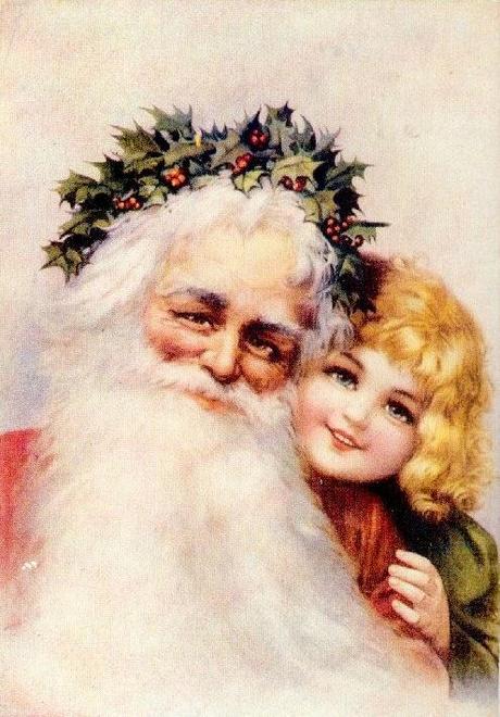 Schemi per il punto croce: Cartolina di Natale con Babbo Natale 3