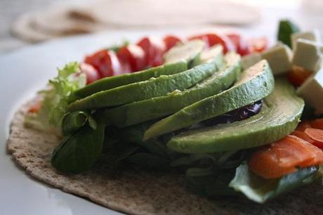 Tacos con avocado e verdure