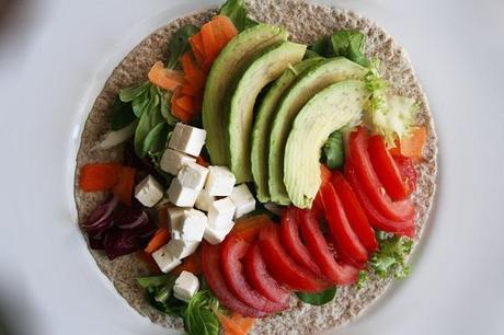 Tacos con avocado e verdure