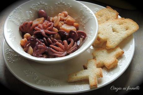 Zuppa di polipetti, ceci e patate  col Bimby