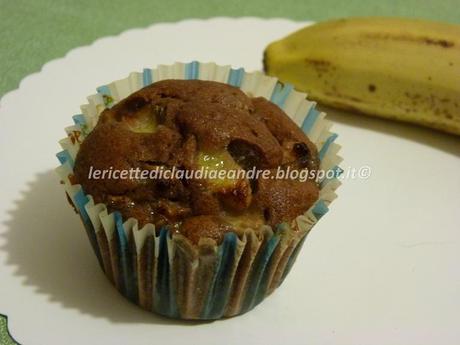 Muffin alla panna con banane e cacao