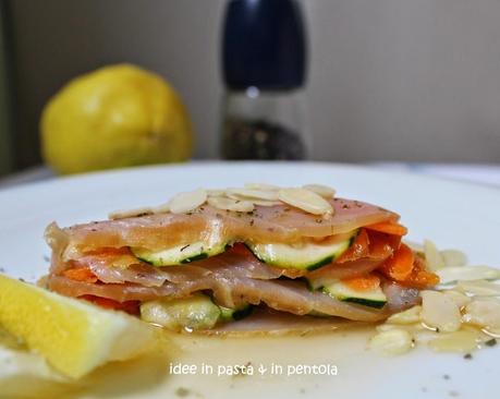 Carpaccio di Marlin Affumicato con Verdure Marinate