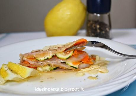 Carpaccio di Marlin Affumicato con Verdure Marinate