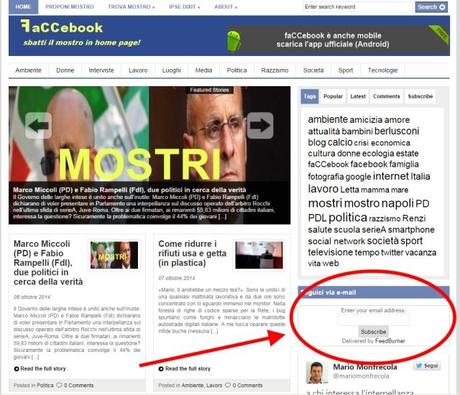 la newsletter di faCCebook