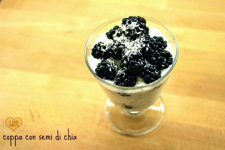 COPPA CON SEMI DI CHIA, MORE E YOGURT