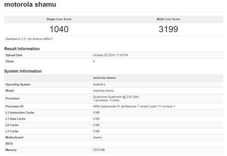 Ulteriori conferme per il Nexus 6 arrivano da CPU-Z