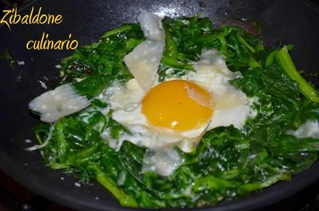 Nidi di spinaci con uova e Parmigiano Reggiano