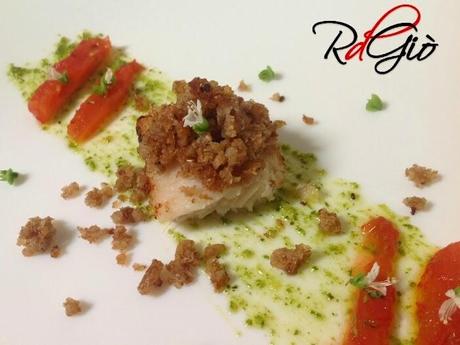 Bocconcini di Rana Pescatrice con panatura di Segale e Pomodorini caramellati