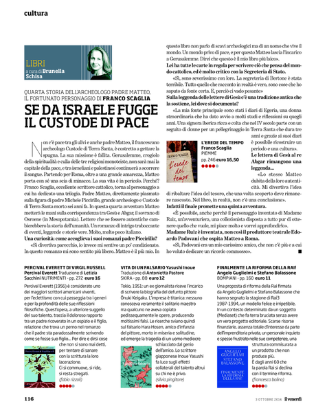 Rassegna dei Libri - 40° settimana - dal  2 ottobre al  8 ottobre 2014