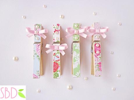 Mollette decorate Shabby - Shabby Clothespins Decoration