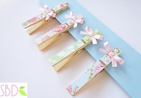 Mollette decorate Shabby - Shabby Clothespins Decoration