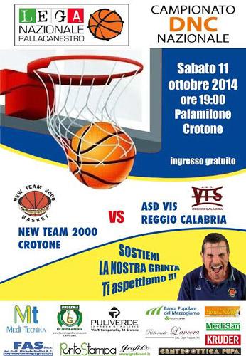 Basket: derby tra New Team e Vis Reggio Calabria