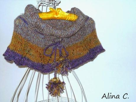 Collo-coprispalle ai ferri con lana Missoni / Knitted cowl with Missoni yarn