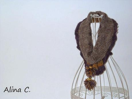 Collo-coprispalle ai ferri con lana Missoni / Knitted cowl with Missoni yarn
