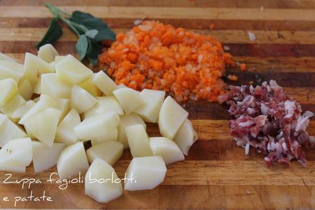 Zuppa di fagioli borlotti e patate