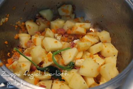 Zuppa di fagioli borlotti e patate