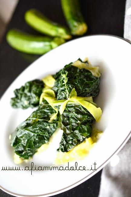 Involtini di cavolo nero alle zucchine