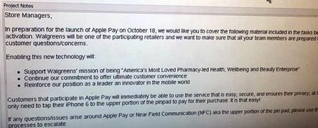 Walgreens si prepara al rilascio di Apple Pay per il 18 Ottobre walgreensapplepay