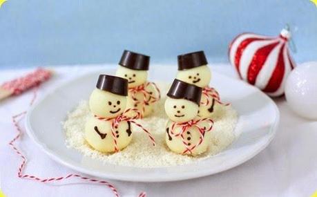 Pupazzi di neve di cioccolato bianco e cardamomo