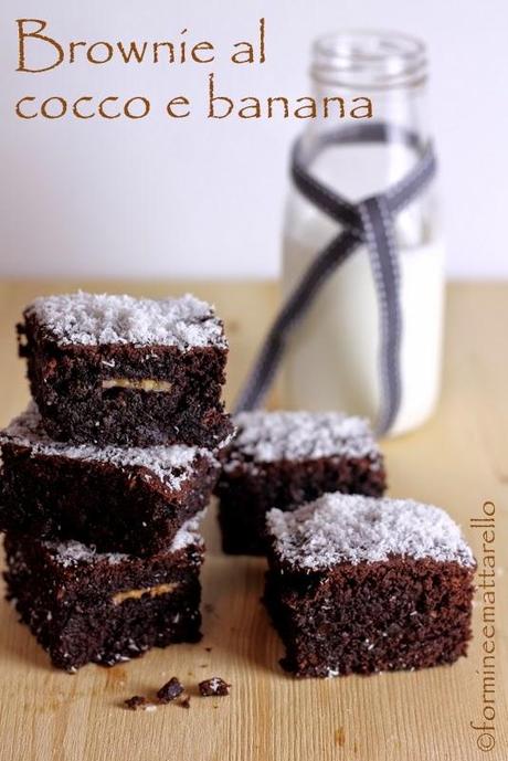 Brownie al cocco e banana