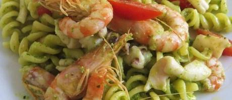 fusilli al pesto in riviera