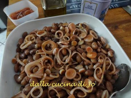 Fagioli borlotti con cipollotti all'aceto