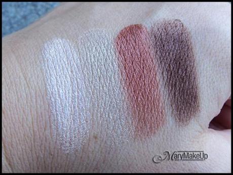 Color Crush Mania Eyeshadows: Gold Romance, Champagne Kiss, Coco Deleux e Golden Cinnamon