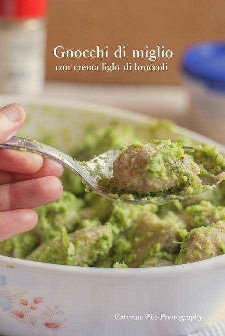 Gnocchi di miglio con crema light di broccoli